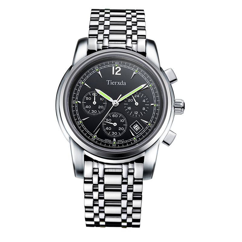 HY电玩城正版下载（Tierxda）手表 防水夜光日历男士手表 时尚运动钢带男表 6100G